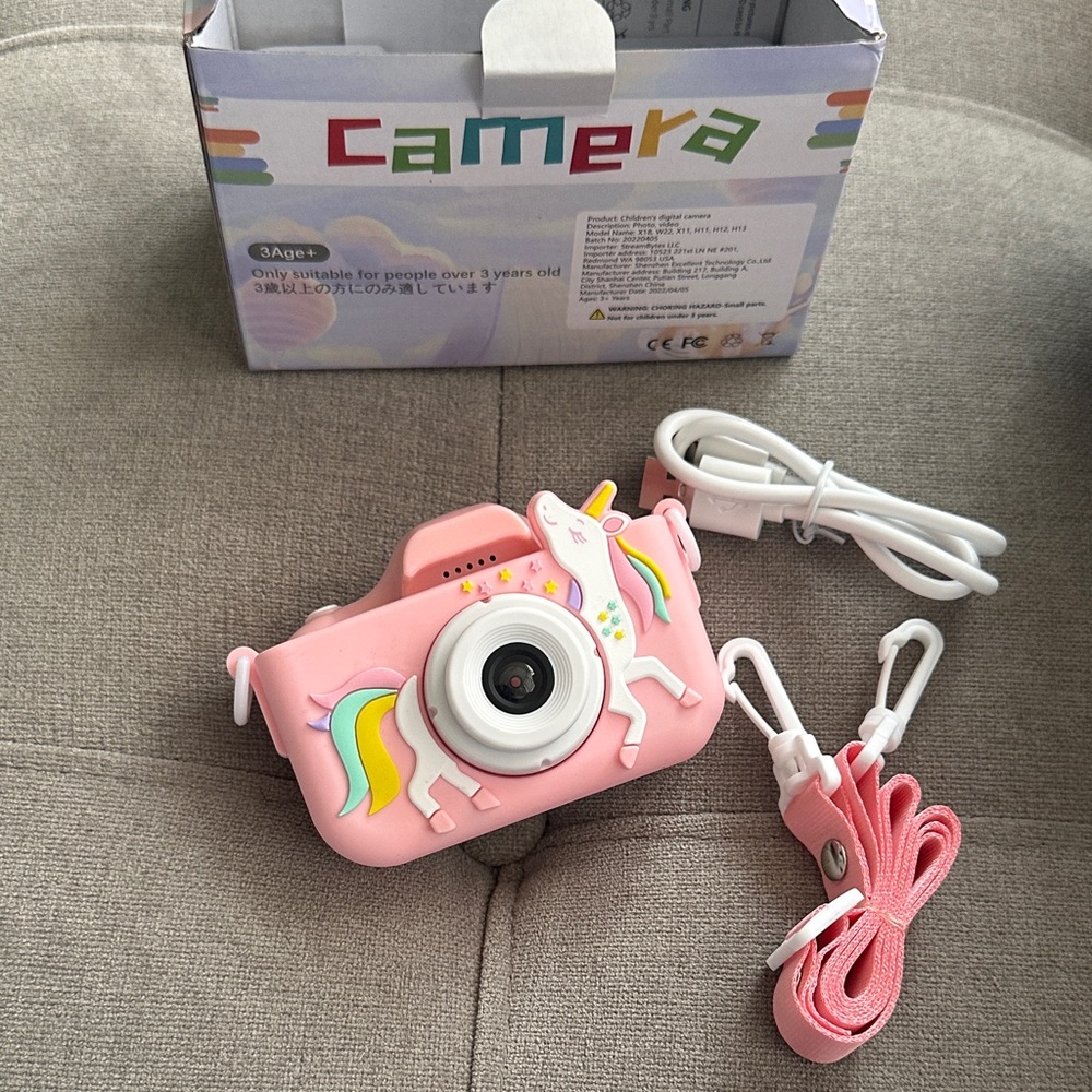 Pink Unicorn Kids Camera